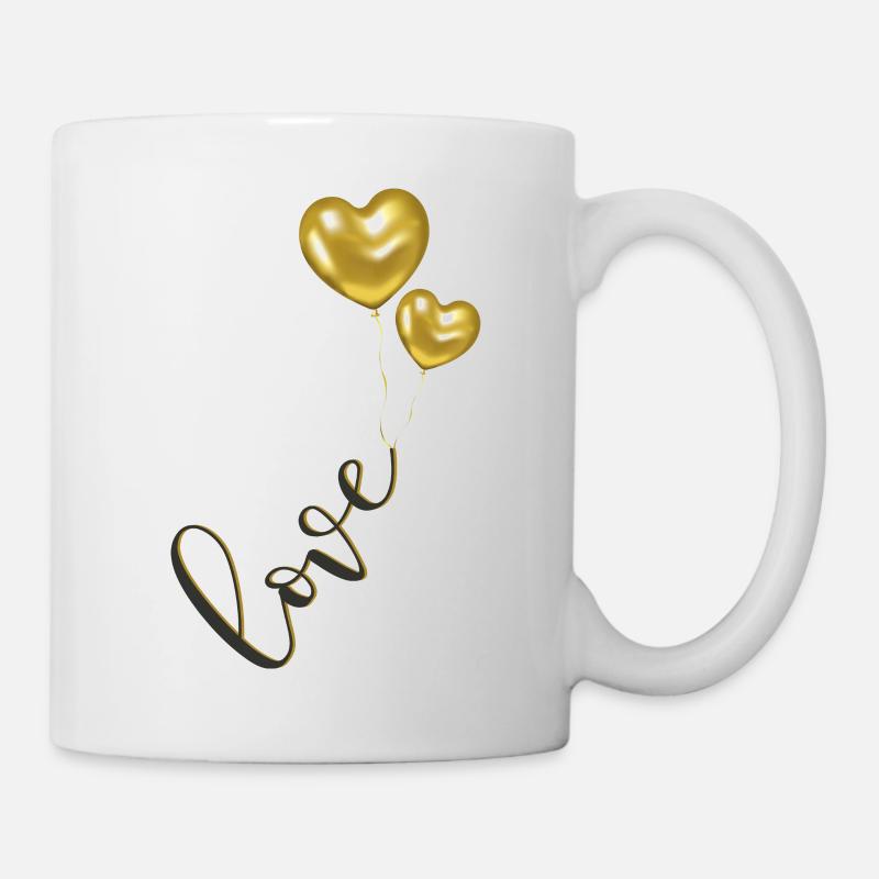 Love Balloons Heart Flies - Mug - white