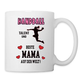 Handball Beste Mama Handballerin Muttertag Mutter - Tasse - Weiß - Rechts