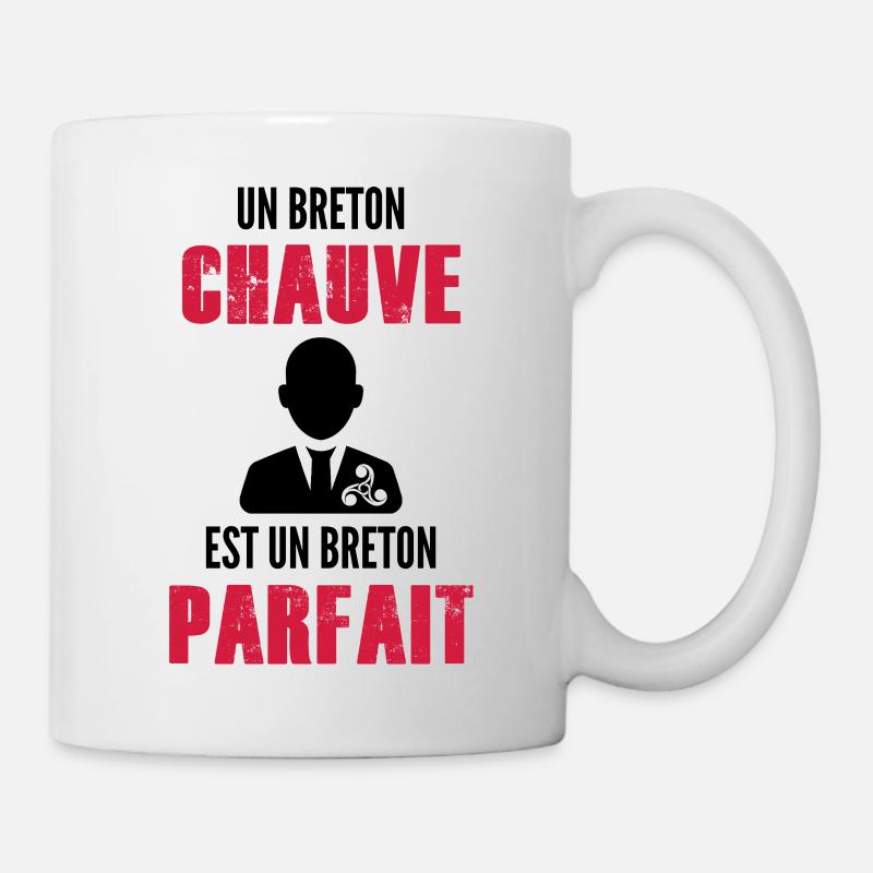 un breton chauve est un breton parfait - Mug blanc - blanc