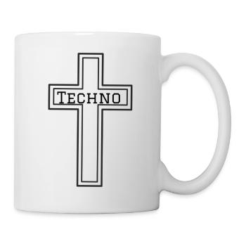 Techno cross - Mug - white - Right