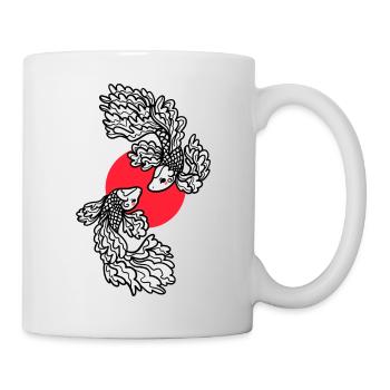 Koi Carp Japanese Art Fish Yin Yang - Mug - white - Right