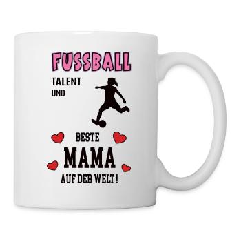 Fussball Beste Mama Muttertag Geburtstag Mutter - Tasse - Weiß - Rechts