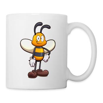 Friendly Cute Cartoon Bee - Mug - white - Right