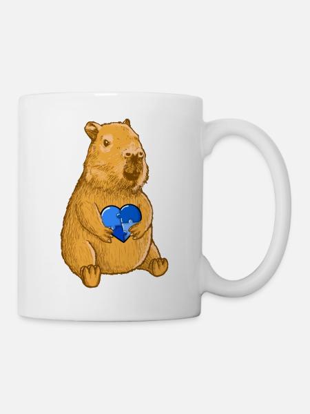 Capybara Autismus Zeichen - Tasse - Weiß