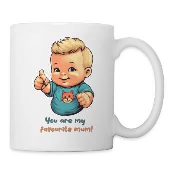 Tu es ma maman préférée! - Mug blanc - blanc - Droite