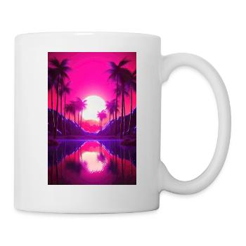 Eine Synthwave Erkundung vom Retrowave Paradies - Tasse - Weiß - Rechts