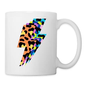 Lightning léopard multicolore - Mug blanc - blanc - Droite