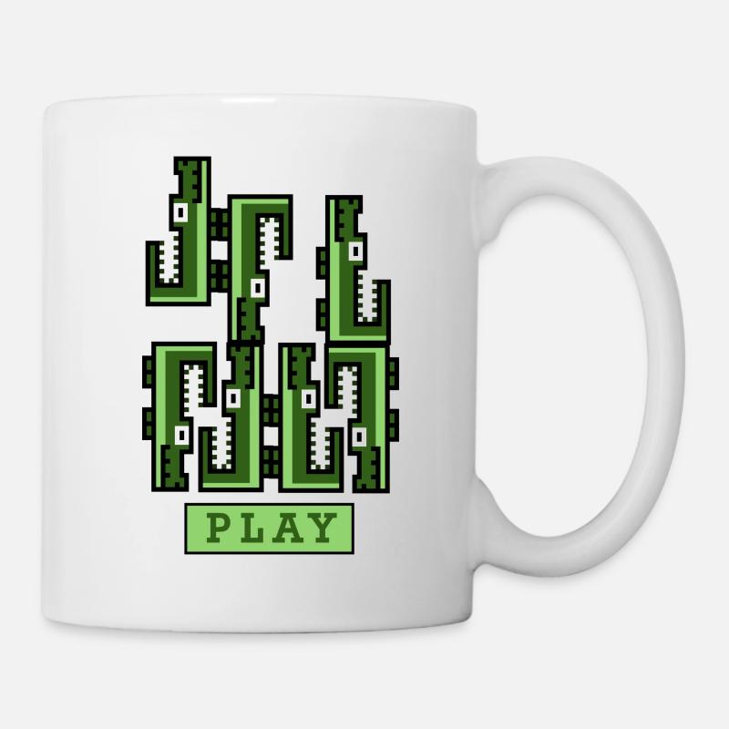 Jeu de crocodile - Mug blanc - blanc