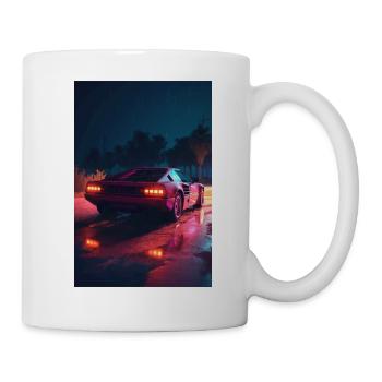 Future Drive: Neon Spuren vom Synthwave Abenteuer - Tasse - Weiß - Rechts
