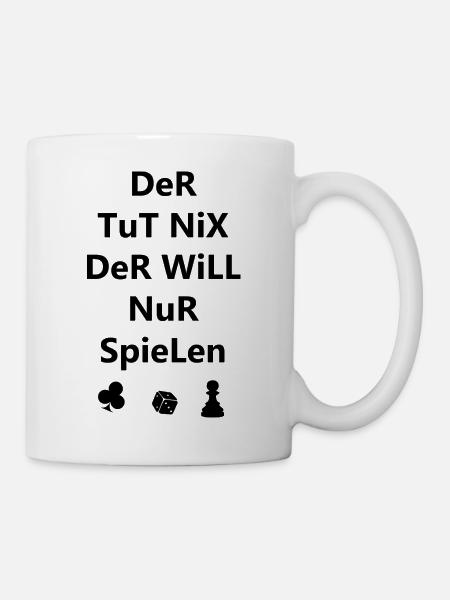boardgame chess backgammon game night - Tasse - Weiß