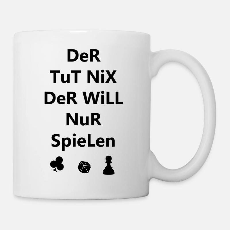 boardgame chess backgammon game night - Tasse - Weiß