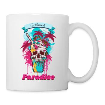 Bienvenue au paradis - Mug blanc - blanc - Droite