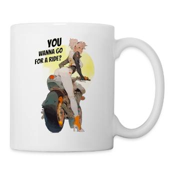 want to go for a ride? - Mug - white - Right