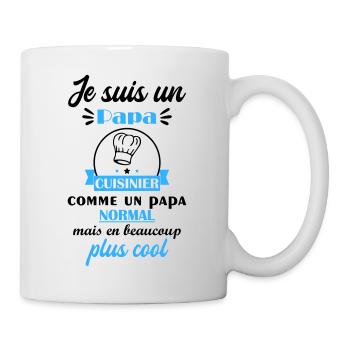 papa cool cuisinier, cadeau fête des pères - Mug blanc - blanc - Droite