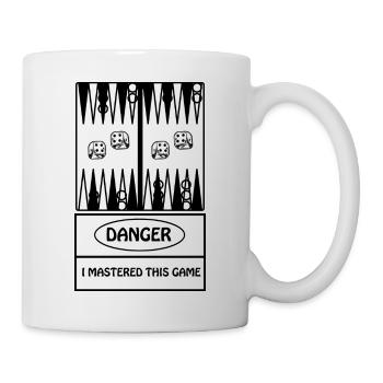 boardgame chess backgammon game night - Tasse - Weiß - Rechts