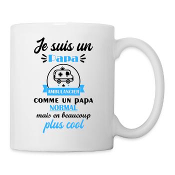 papa cool ambulancier, cadeau fête des pères - Mug blanc - blanc - Droite