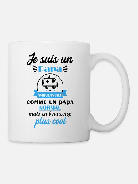 papa cool ambulancier, cadeau fête des pères - Mug blanc - blanc