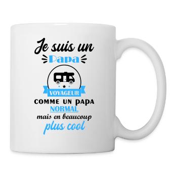 papa cool voyageur, cadeau fête des pères - Mug blanc - blanc - Droite