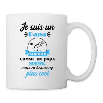 papa cool infirmier, cadeau fête des pères - Mug blanc - blanc - Droite