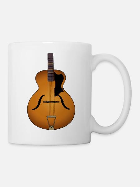 Jazz Gitarre - Tasse - Weiß