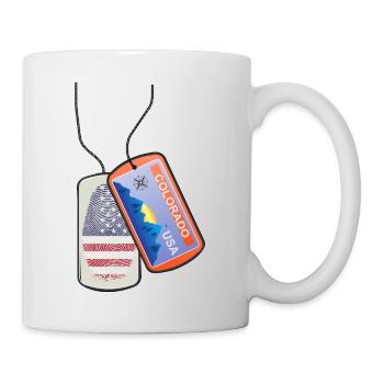Dog tag Colorado USA Mountains Spring - Mug - white - Right