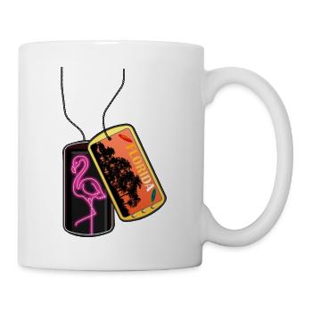 Dog tag FLORIDA Flamingo Beach - Mug - white - Right