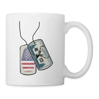 Erkennungsmarke IDAHO Fingerabdruck USA - Tasse - Weiß - Rechts