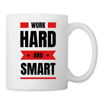 Work Hard - Tasse - Weiß - Rechts
