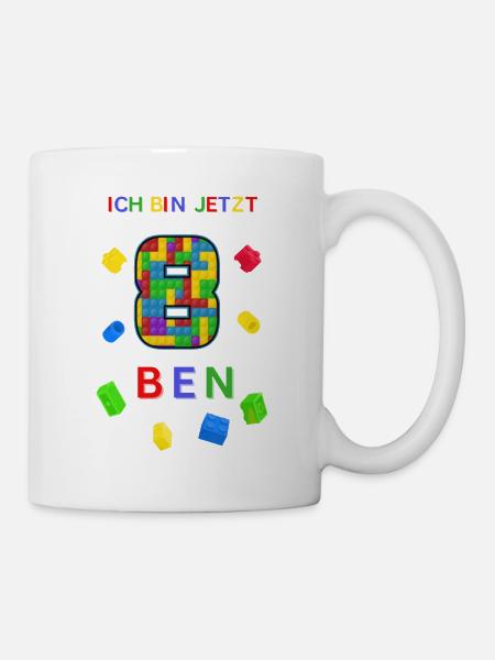 Ben ist jetzt 8 - Tasse - Weiß