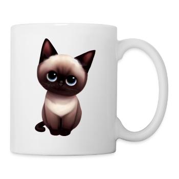 Burmese cat - Tasse - Weiß - Rechts