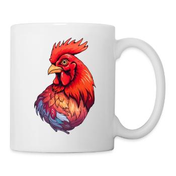 Hahn - Tasse - Weiß - Rechts
