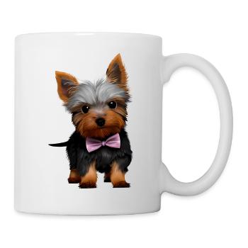 Propriétaire de chien Yorkshire Terrier chiot - Mug blanc - blanc - Droite