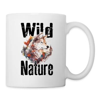 Loup Nature sauvage Wolf’s Head Wilderness Forest Trees - Mug blanc - blanc - Droite