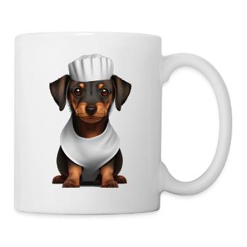 Dachshund cooking dogs dachshund puppy restaurateur dog - Mug - white - Right