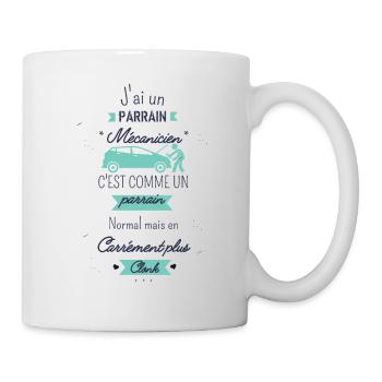 J ai un Parrain mécanicien carrément plus Clonk - Mug blanc - blanc - Droite