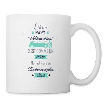 J'ai un Papy mécanicien carrément plus Clonk - Mug blanc - blanc - Droite