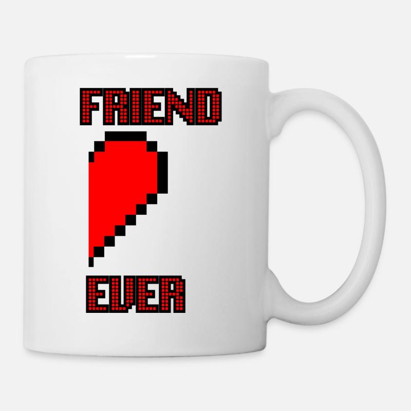 BFF (BEST FRIEND FOREVER) T-SHIRT RIGHT HALF - Mug - white