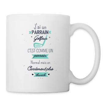 J'ai un parrain Golfeur carrément plus thwack - Mug blanc - blanc - Droite