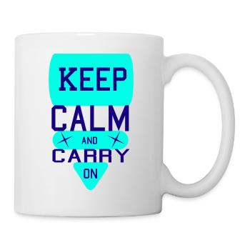 Ruhe bewahren und weitermachen2 - Tasse - Weiß - Rechts