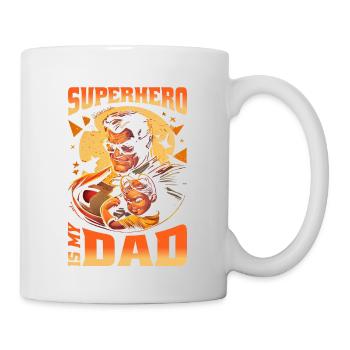 Mon super-héros préféré est mon père 20 ans - Mug blanc - blanc - Droite