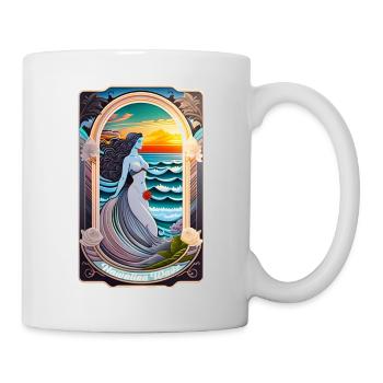 Surfing - Art Nouveau - Mug - white - Right