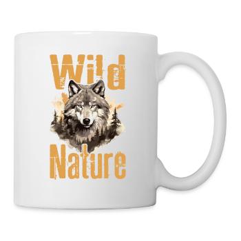 Loup Nature sauvage Wolf’s Head Wilderness Forest Trees - Mug blanc - blanc - Droite