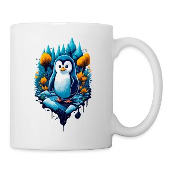 Pingouin cool mignon - Mug blanc - blanc - Droite