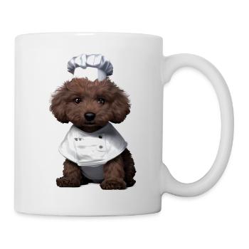 Caniche Restaurateur Chien Propriétaire Chien Amour Caniche Chiot - Mug blanc - blanc - Droite