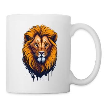 Lion I Big Cat of the African Savannah I Gift - Mug - white - Right
