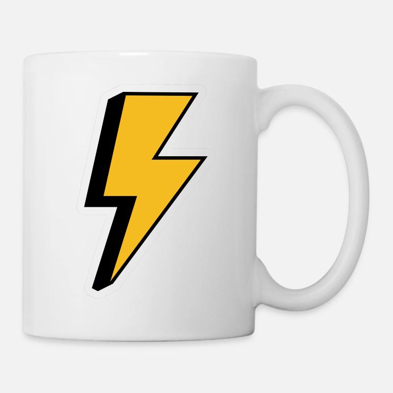 Retro Lightning - Mug - white
