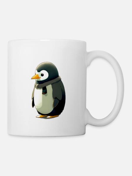 Un pingouin mignon et potelé - Mug blanc - blanc