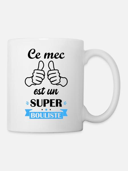 Ce mec est un super bouliste, pétanque, fête pères - Mug blanc - blanc