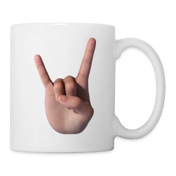Horn sign (face) - Mug - white - Right