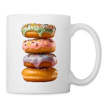 Saftige Donuts - Tasse - Weiß - Rechts